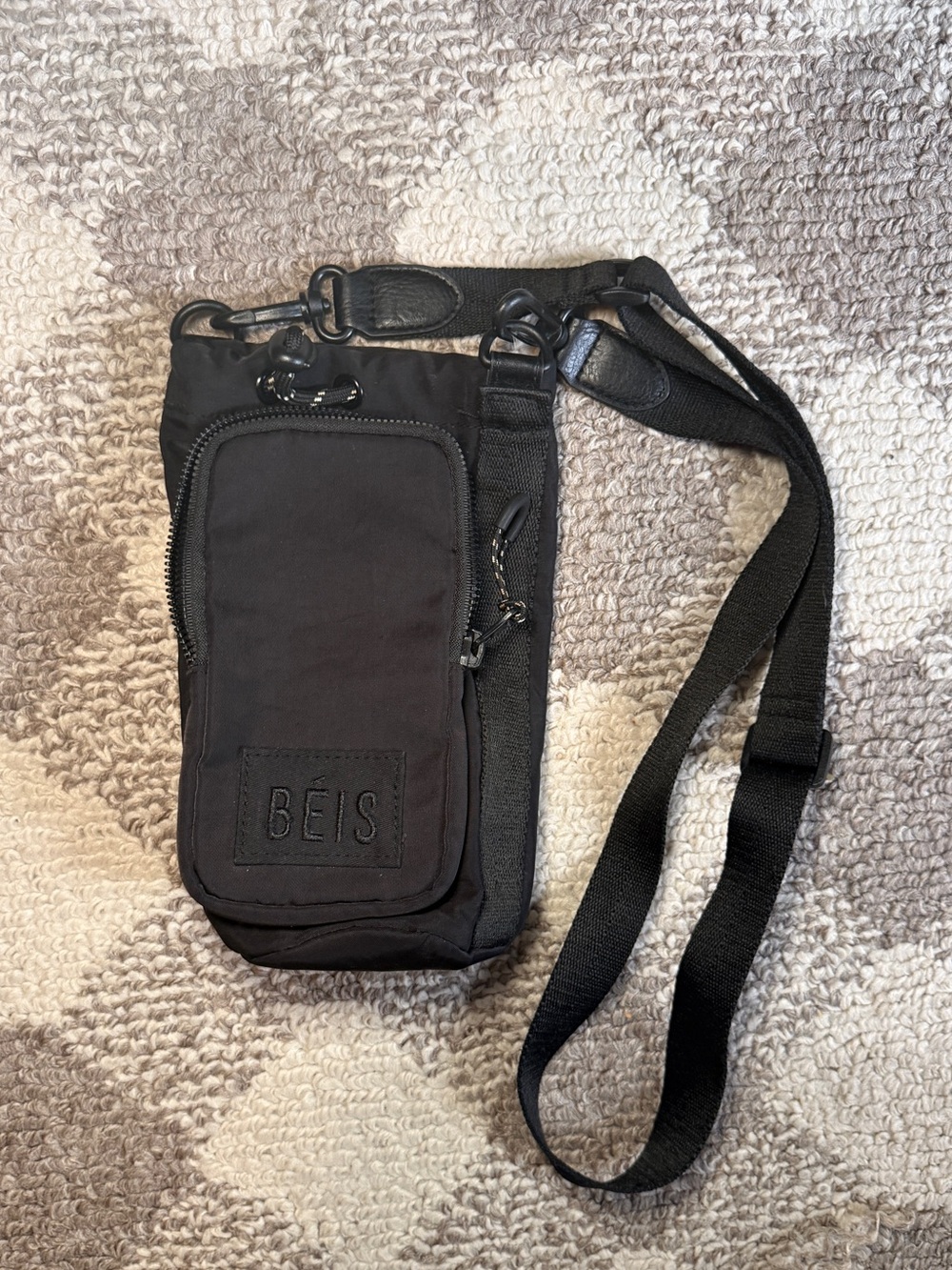 BÉIS The Sport Sling Black Crossbody Bag Travel Nylon